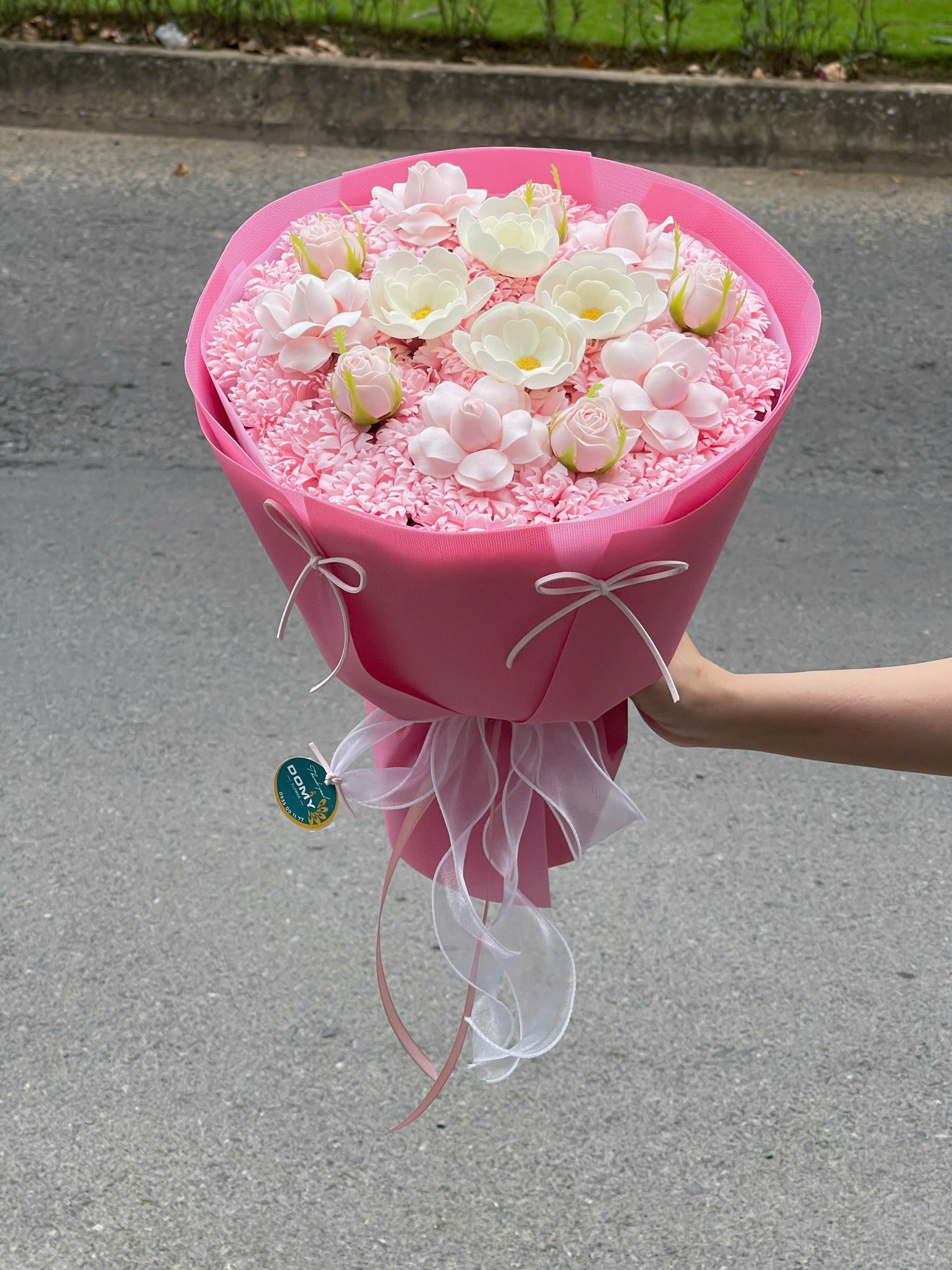BÓ HOA PHĂNG SÁP MIX CÚC BOXI NGỌT NGÀO